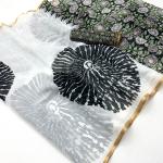 Fairytale Off White Printed Cotton Silk Saree With Quixotic Blouse Piece
