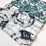 Traditional Off White Printed Cotton Silk Saree With Allure Blouse Piece