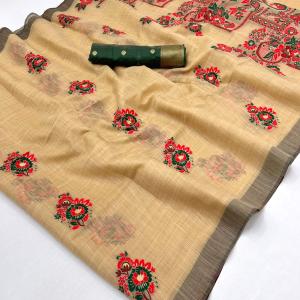 Improbable Yellow Pure Munga Cotton Silk Saree With Refreshing Blouse Piece