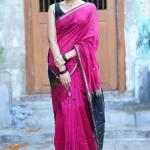 Smashing Dark Pink Cotton Silk Saree With Prodigal Blouse Piece