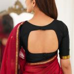 Seraphic Red Cotton Silk Saree With Mellifluous Blouse Piece
