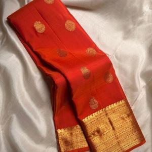 Preferable Orange Soft Silk Saree With Stunner Blouse Piece