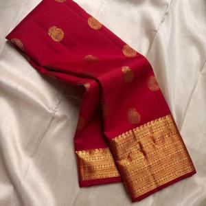 Ideal Red Soft Silk Saree With Comely Blouse Piece