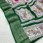 Majestic Dark Pink Digital Printed Dola Silk Saree With Fugacious Blouse Piece