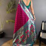 Profuse Purple Paithani Silk Saree With Sensational Blouse Piece