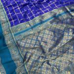 Designer Royal Blue Pure Zari Weaving Banarasi Silk Saree With Lustrous Blouse Piece