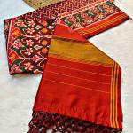 Ornate Maroon Patola Lagdi Patta Saree With Arresting Blouse Piece