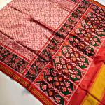 Engaging Pink Patola Lagdi Patta Saree With Beauteous Blouse Piece