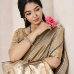 Marvellous Brown Zari Weaving Linen Silk Saree With Smart Blouse Piece