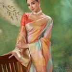 Mesmerising Multicolor Zari Weaving Linen Silk Saree With Enigmatic Blouse Piece