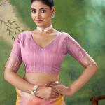 Ravishing Multicolor Zari Weaving Linen Silk Saree With Delightful Blouse Piece