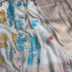 Rhapsodic Beige Khadi Georgette Banarasi Silk Saree With Ethereal Blouse Piece