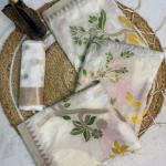 Rhapsodic Beige Khadi Georgette Banarasi Silk Saree With Ethereal Blouse Piece