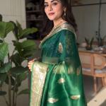 Desirable Green Soft Silk Saree With Panache Blouse Piece