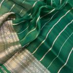 Desirable Green Soft Silk Saree With Panache Blouse Piece