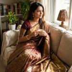 Deserving Wine Soft Silk Saree With Palimpsest Blouse Piece