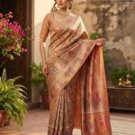 Flattering Yellow Dola Pashmina Saree With Supernal Blouse Piece