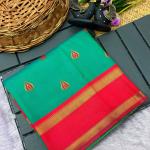 Mellifluous Rama Paithani Silk Saree With Staggering Blouse Piece
