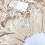 Designer Off White Soft Banarasi Silk Saree With Exceptional Blouse Piece