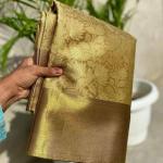 Engaging Golden Soft Tissue Silk Saree With Prodigal Blouse Piece