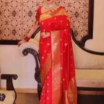 Eloquence Red Soft Silk Saree With Marvellous Blouse Piece