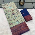 Stunner Pista Soft Banarasi Tissue Silk Saree With Preferable Blouse Piece