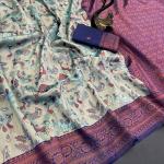 Stunner Pista Soft Banarasi Tissue Silk Saree With Preferable Blouse Piece