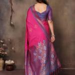 Mellifluous Dark Pink Soft Banarasi Silk Saree With Luxuriant Blouse Piece