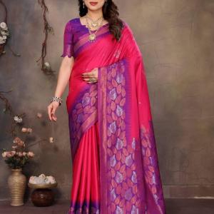 Wonderful Magenta Soft Banarasi Silk Saree With Trendy Blouse Piece