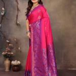 Wonderful Magenta Soft Banarasi Silk Saree With Trendy Blouse Piece