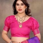 Staring Purple Soft Banarasi Silk Saree With Capricious Blouse Piece