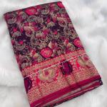 Proficient Wine Soft Banarasi Silk Saree With Marvellous Blouse Piece