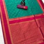 Exquisite Green Soft Banarasi Silk Saree With Amiable Blouse Piece