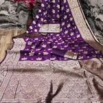 Marvellous Purple Soft Silk Saree With Nemesis Blouse Piece