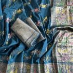 Sonorous Rama Soft Banarasi Silk Saree With Supernal Blouse Piece