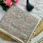 Prodigal Beige Embroidery Work Tussar Silk Saree With Blooming Blouse Piece