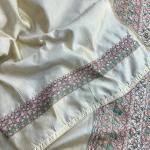 Prodigal Beige Embroidery Work Tussar Silk Saree With Blooming Blouse Piece