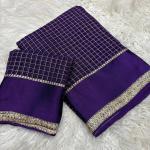 Fantabulous Purple Banarasi Viscose Silk Saree With Dulcet Blouse Piece