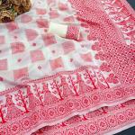 Petrichor Off White Cotton Silk Saree With Radiant Blouse Piece