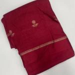 Unequalled Dark Pink Banarasi Khadi Silk Saree With Excellent Blouse Piece