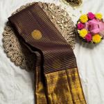 Rhapsodic Brown Soft Silk Saree With Ethereal Blouse Piece