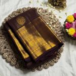 Rhapsodic Brown Soft Silk Saree With Ethereal Blouse Piece
