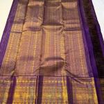 Gleaming Purple Soft Silk Saree With Moiety Blouse Piece