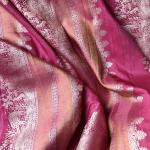 Majesty Dark Pink Banarasi Dola Silk Saree With Fancifull Blouse Piece