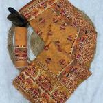Scintillating Yellow Pashmina Saree With Smart Blouse Piece
