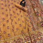 Scintillating Yellow Pashmina Saree With Smart Blouse Piece