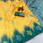 Magnificat Yellow Soft Silk Saree With Tremendous Blouse Piece