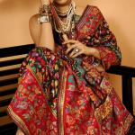 Sensational Black Pashmina Saree With Diaphanous Blouse Piece