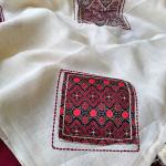 Unequalled Off White Embroidery Work Pure Linen Silk Saree With Capricious Blouse Piece