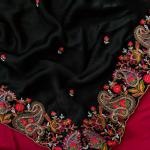 Girlish Black Embroidery Work Pure Georgette Saree With Splendorous Blouse Piece